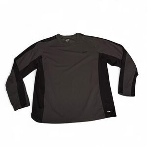 Champion Gray and Black Long Sleeve Athletic Shirt